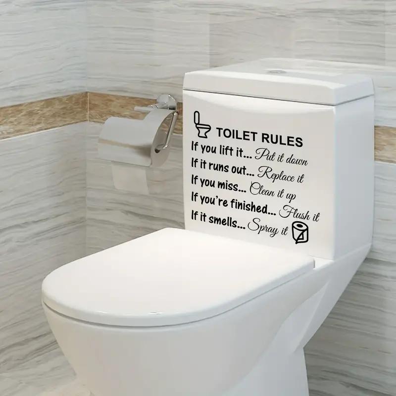 Toilet Rules Toilet Stickers Bathroom Bathroom Removable Home Decor Wall Stickers Home Decor Letter Stickers