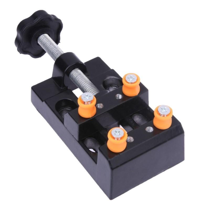 Aluminum Alloy Bench Vise: Eight-hole Walnut Clamp for Flat-nose Pliers, Beads, and Watch Fixing