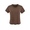 Crew Neck Short-sleeved T-shirt Women's Summer New American Casual Solid Color Slim-fitting and Thin Bottoming Shirt Sports Top