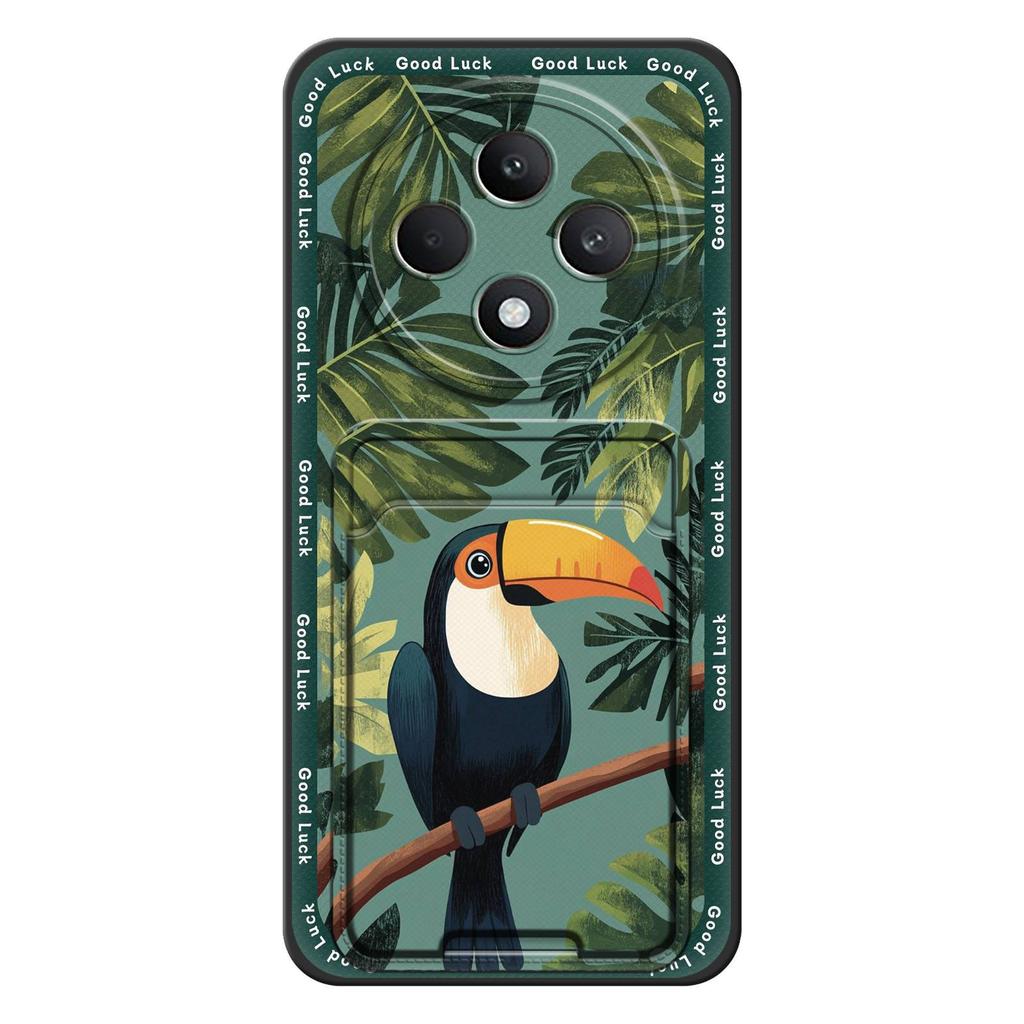 Fashion Design Durable Phone Case For OPPO Reno12F 5G/Reno12 FS/F27 5G Card Bag Anti-knock Card Slot Cartoon Silicone