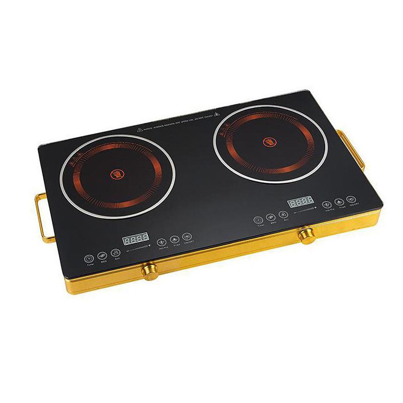 3500W Dual Head Electric Ceramic Stove Household Intelligent Timed Heating Electric Stove Aluminum Iron Ceramic Cookware