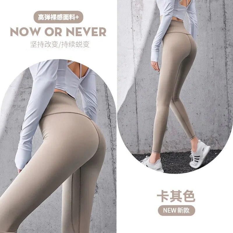 Women Fitness Yoga Pants High Waisted Elastic Hip Lifting Running Sports Leggings Women Skinny Leggings Gym 30673