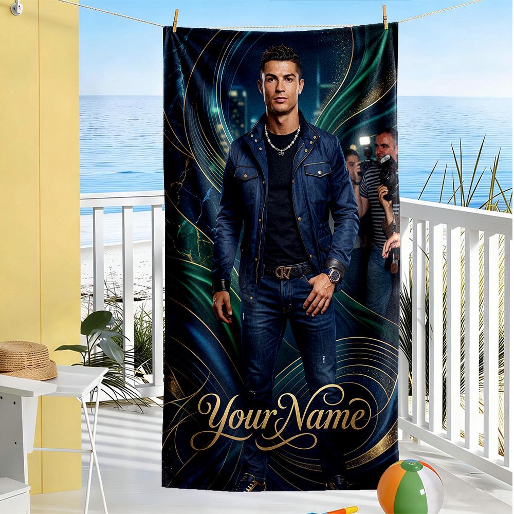 Mbappe Customized Name Beach Towel Quickdry Soft Microfiber Portable For Swimmingbeachcamping Travel Beach Accessoriesgym