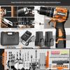 Brushless Electric Drill with Lithium Battery - Compact Rechargeable Impact Tool & Screwdriver