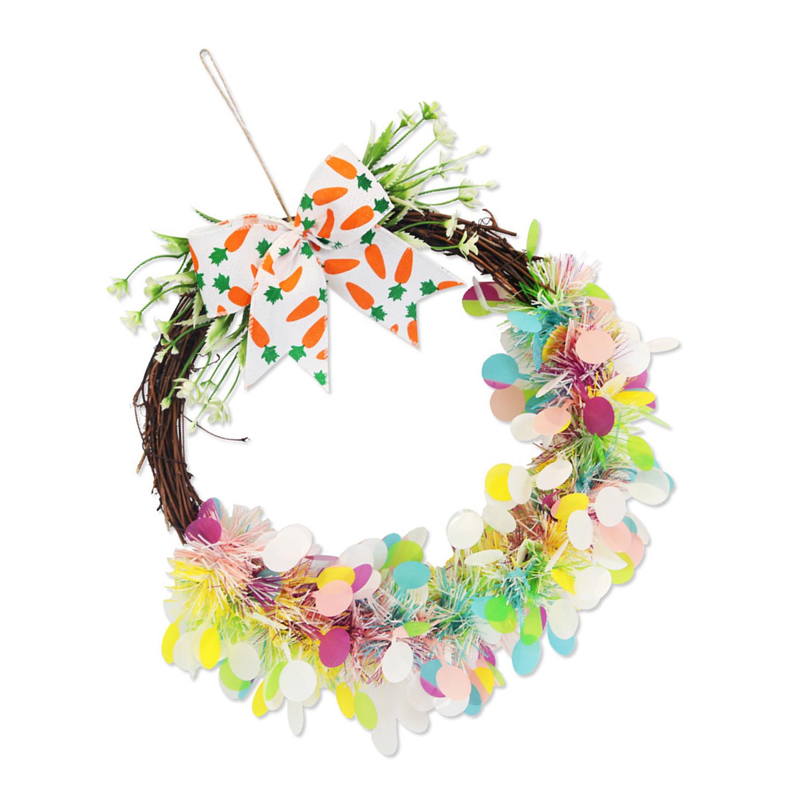 

Holiday Themed Wreath with Colorful Strips Bows Optional Perfectly for Office or Home Use Durability and Reusable