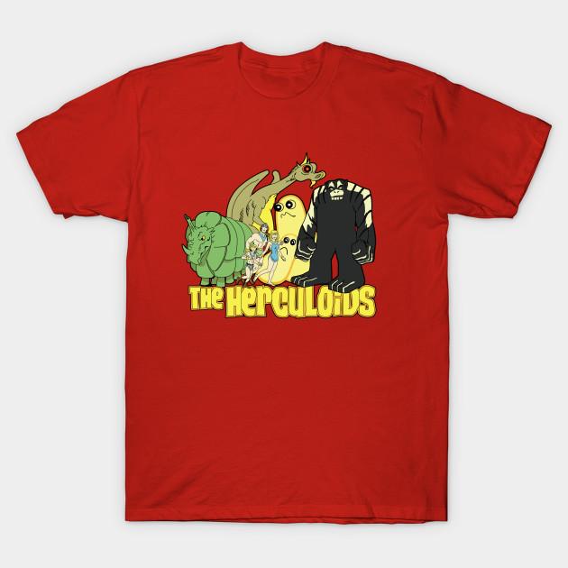 

Men Black Print T-shirt The Herculoids No-Cut Transfer Paper Print Cotton Tshirt M красный