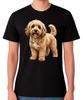 Cute Fluffy Doodle Dog Illustration Pet Lover T-Shirt Unisex Tee