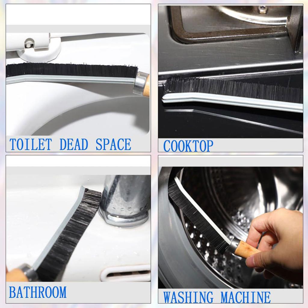 2Pcs Crevice Cleaning Brush Multifunction Gap Cleaning Brush Tool Bathroom Shower Groove Cleaner Brush with Hard Bristle
