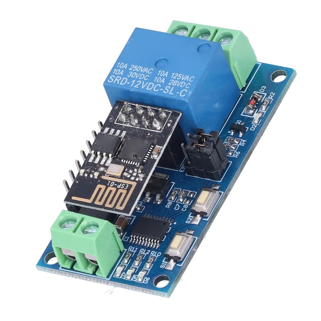 1-veis relémodul 2 arbeidsmoduser ESP‑01 WiFi-relémoduler for smarthjemtelefon