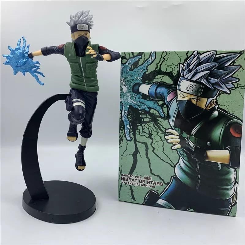 18CM Anime Naruto Shippuuden Hatake Kakashi Figure Battle Posture Raikiri Kakashi Model Toy Gift Collection Action Figure PVC