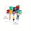 Creative Women Men Colorful Enamel Words Apple Crystal Badges Pin Fashion Lady Clothing Coat Accessories Brooch