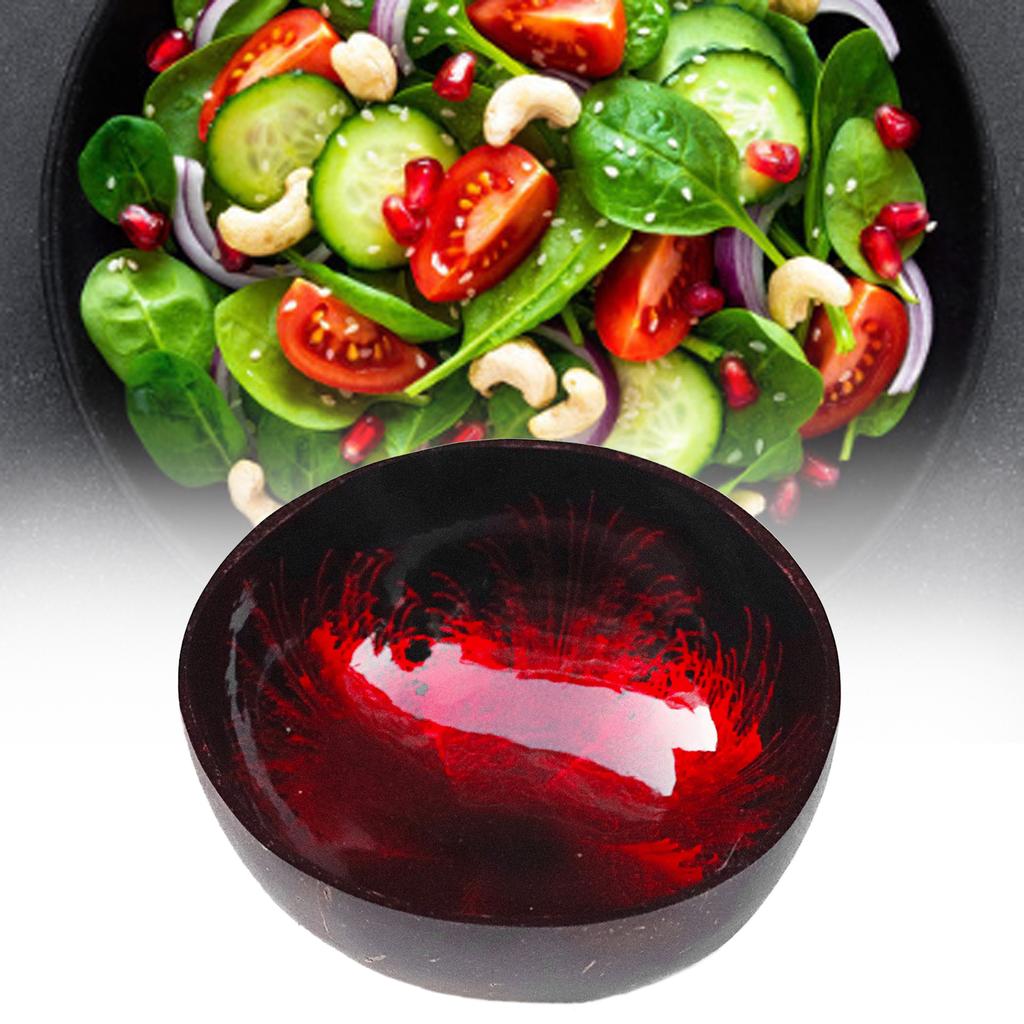 Natural Superior Coconut Bowl Splash Ink Coconut Shell Candy Storage Bowl Container Desk Ornament Creative Handicraft Decoration