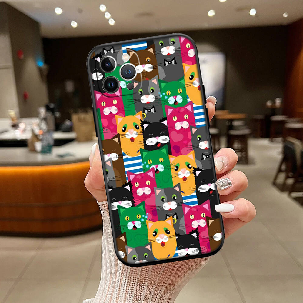 Cat Cartoon Phone Case for Xiaomi Poco C40 C51 C50 C55 C65 C71 C75 C85 F8 F7 F6 F5 F3 F2 X7 X6 X4 X3 M7 M6 M5 M4 M3 M2 Pro