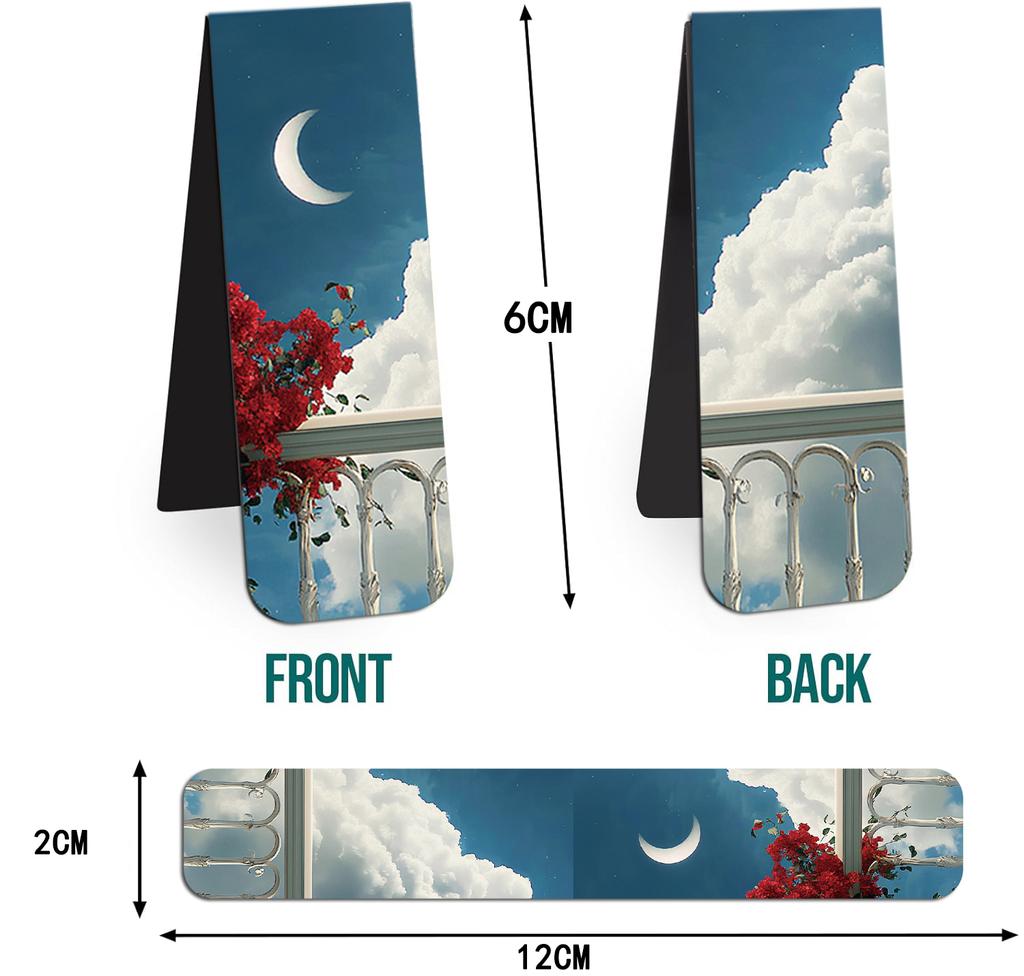 5PCS Heaven Cloud Magnetic Bookmarks Harajuku Fashion Library For Pages Books For Pages Readers Cafe Room Magnetic Bookmarks