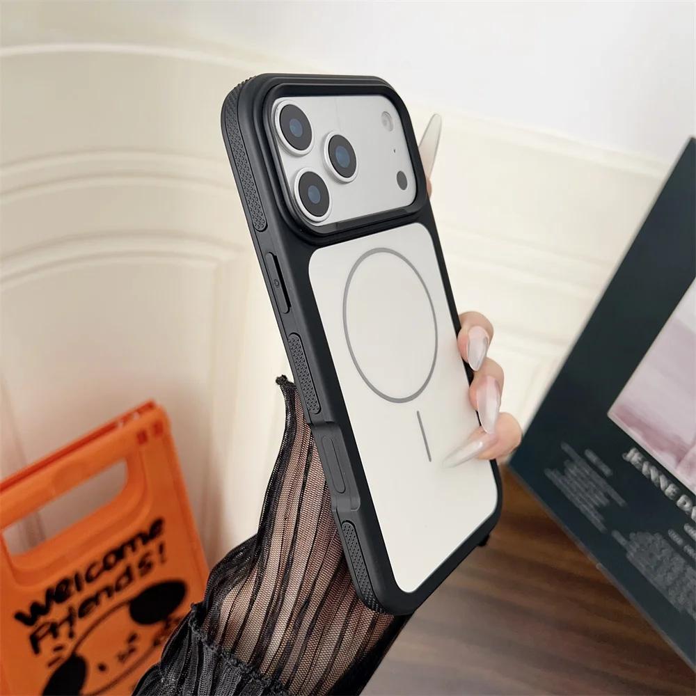 New Bicolor Matte Frosted Magnetic Phone Case for iPhone 17 Air 16 15 14 Plus 13 12 11 17 Pro Max For Magsafe Protective Cover