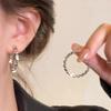 Elegant Broken Silver Circle Earrings 2024 - High-End, Trendy Ear Clip Design for Women