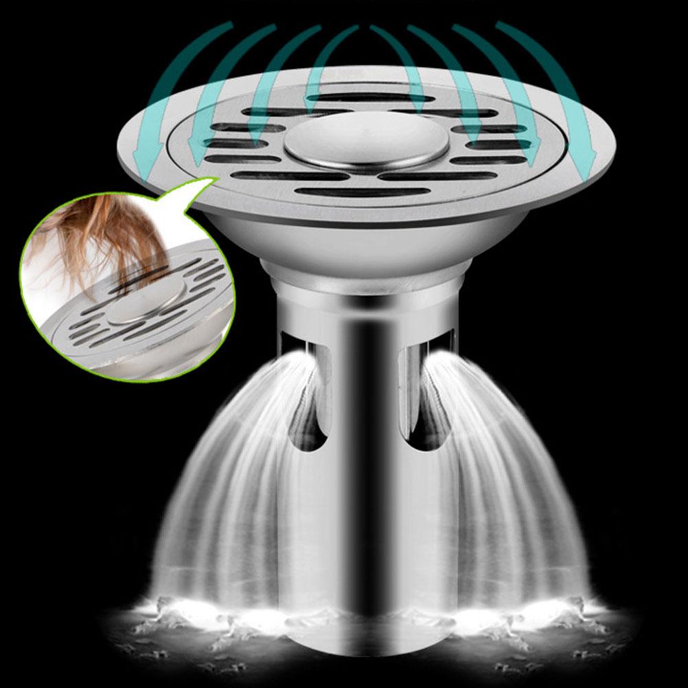 10cm Floor Drain Stainless Steel Floor Drain Deant Shower Water Filter Cover Quick-drainage Tool Bathroom Washbasin Accessories