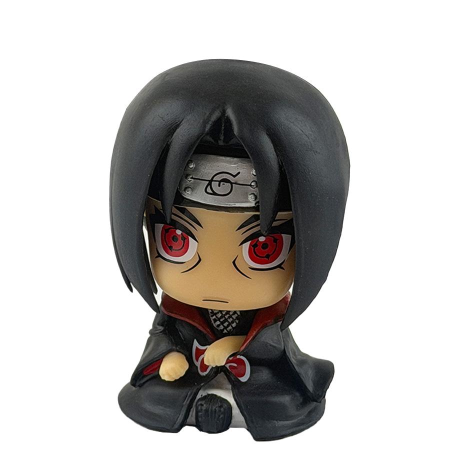 Anime Figure Naruto Kakashi Action Figure Q Version Kawaii Sasuke Itachi Figurine Car Decoration Collection Model Toy