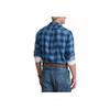 Polo Ralph Lauren Plaid Logo Pony Embroidered Long Sleeve Shirt Men Shirts Indigo MNPOWOV16821769-400