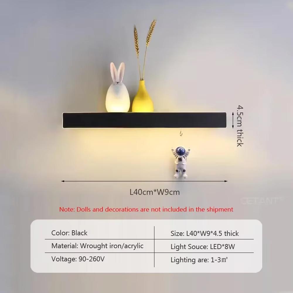 Modern LED Wall Lamp Shelf Wall Sconce 40/60/80/100CM For Bedroom Living Room Study Room Hallway Hotel Interior Decorative Light