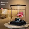 Compact Ornamental Fish Tank for Home or Office - Ideal for Small Goldfish and Desktop Landscaping.