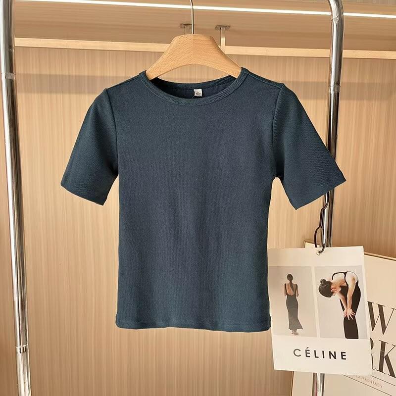 

Женская облегающая футболка в рубчик с полосками, с вырезом лодочкой и рукавом средней длины XL