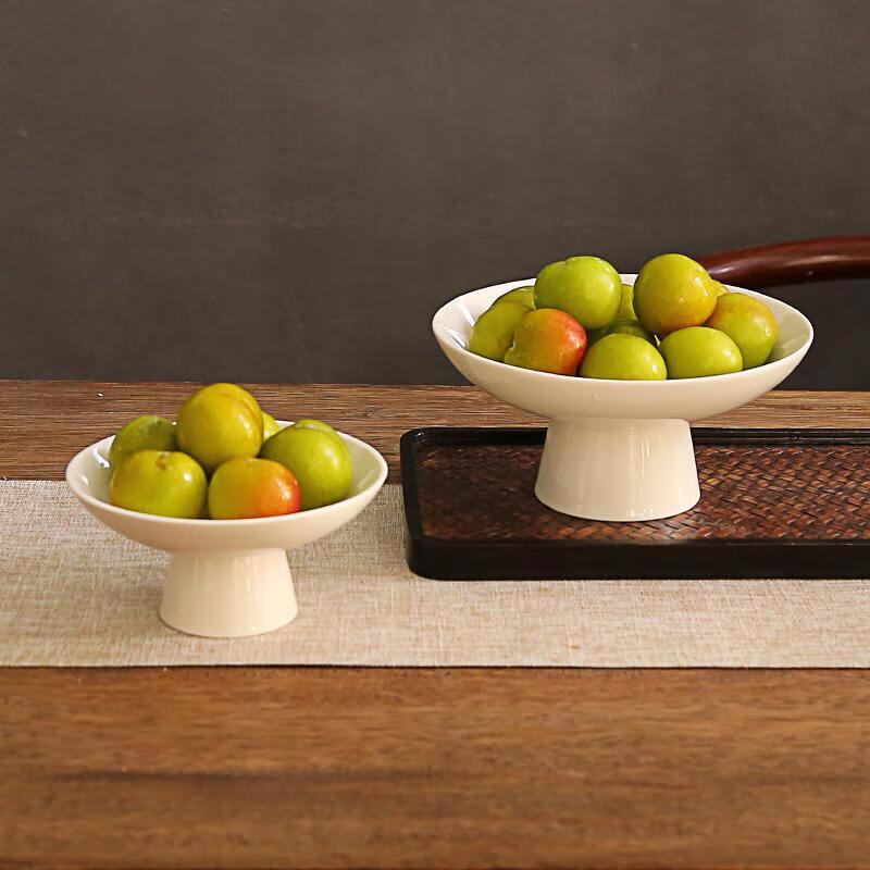 Retro Ceramic High-Foot Tea Snack Plate