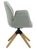 Aura SWIVEL CHAIR light gray AUTO RETURN wooden legs