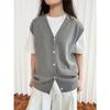 Louvre Korean Retro V-Neck Wool Knit Vest - Women's Slim Fit, Loose, Flexible Spring Top