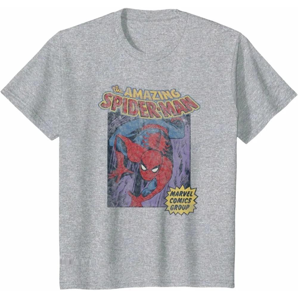 Marvel The Amazing Spider-Man Vintage Komiksové Obalové Grafické Tričko, Retro Styl Skupiny Marvel Comics Tričko, Unisex Superhrdina Ležérní Vrchní Díl