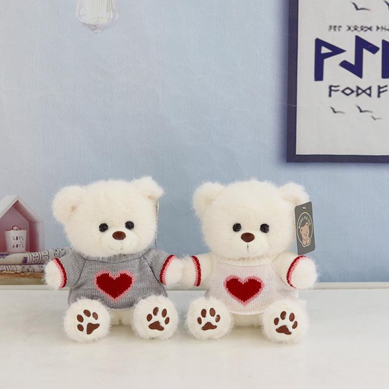 Plush Teddy Bear Wearing T-shirt Doll Sweater Teddy Bear Doll Pattern Sweater Teddy Bear Doll