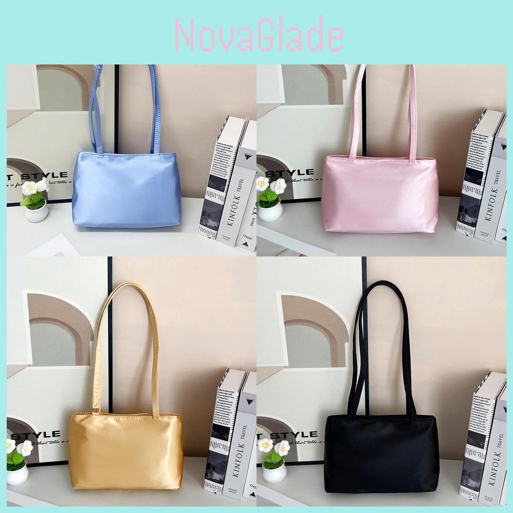 Nylon Tote Bag With Magnetic Closure For Daily Use In Elegant Art Style
