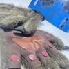Cosplay Costume Werewolf Claw Gloves for Women Plush Beast Claw Gloves Halloween Party Anime Props RolePlay Hand Warmers