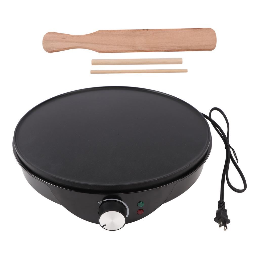 Griddle Crepe Maker with Batter Spreader Wooden Spatula Non Stick 12in Crepe Maker for Kitchen