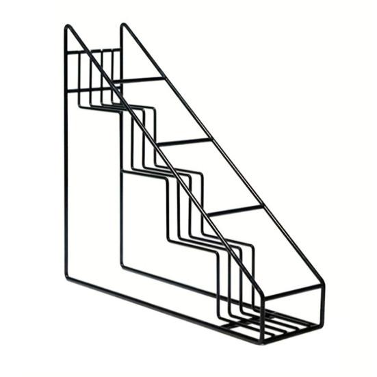 Yousheng Tiered Wine Rack Trapezoidal Step Design Metal Storage Shelf 4-Bottle Holder Kitchen Organizer Coffee Syrup Container Rack
