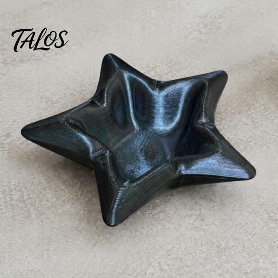 PLA Jewelry Organizer 3D Printed Star Storage Tray, Shape Decorative Five-pointed Elegant Plate Desktop Organizer, Trinket Dish for Dressing