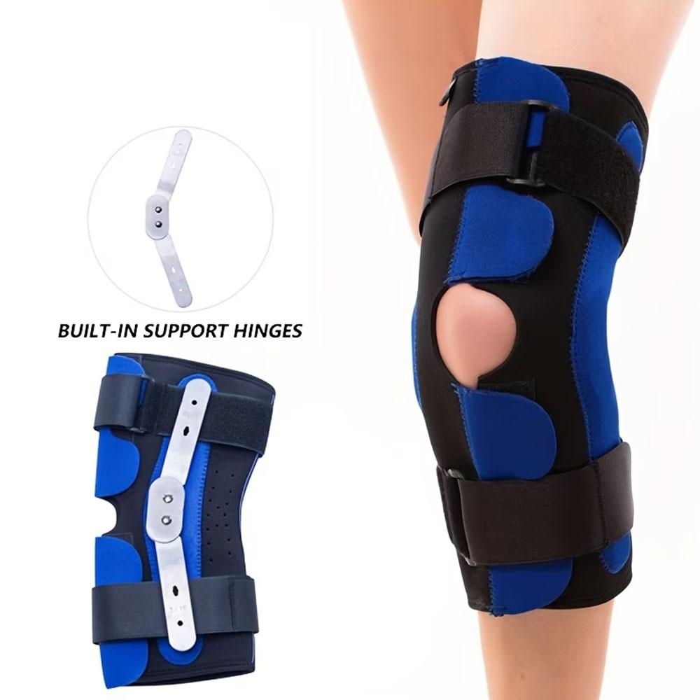 

1pc of Professional Adjustable Neoprene Knee Support with Hinged Compression, Featuring Double Aluminum Plates,for Running M