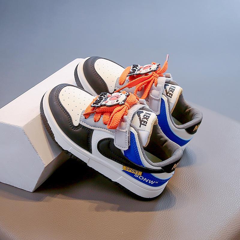 Boys Shoes Board Shoes Autumn 2025 New Children's Low-top Leather Sneakers Medium-sized Older Boys