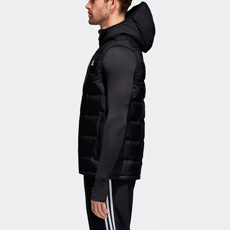 adidas Helionic Hooded Down Vest Men Black Men's BQ2006