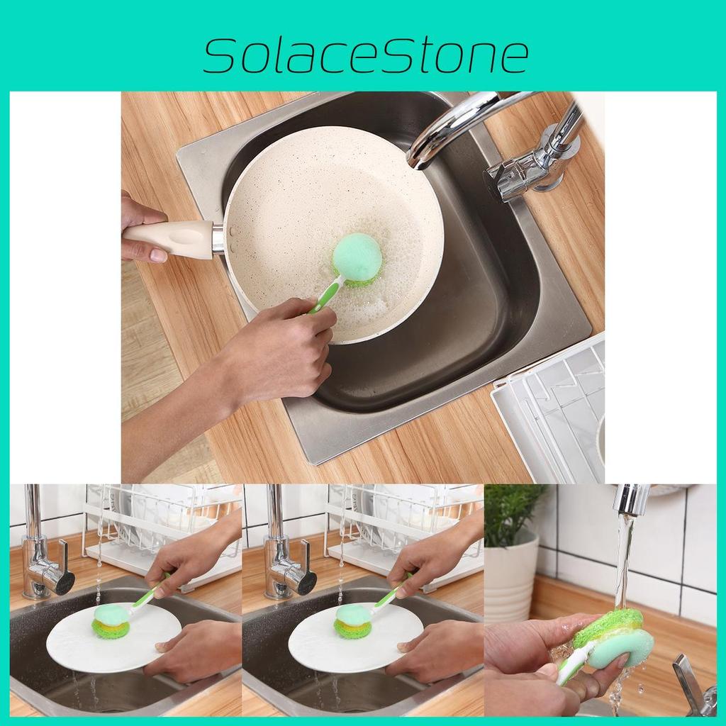 Ergonomische Schwammflaschenbürste zur einfachen Reinigung von Tassen, Bechern und Gläsern