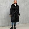 Women's loose-fitting plain-colored trench coat