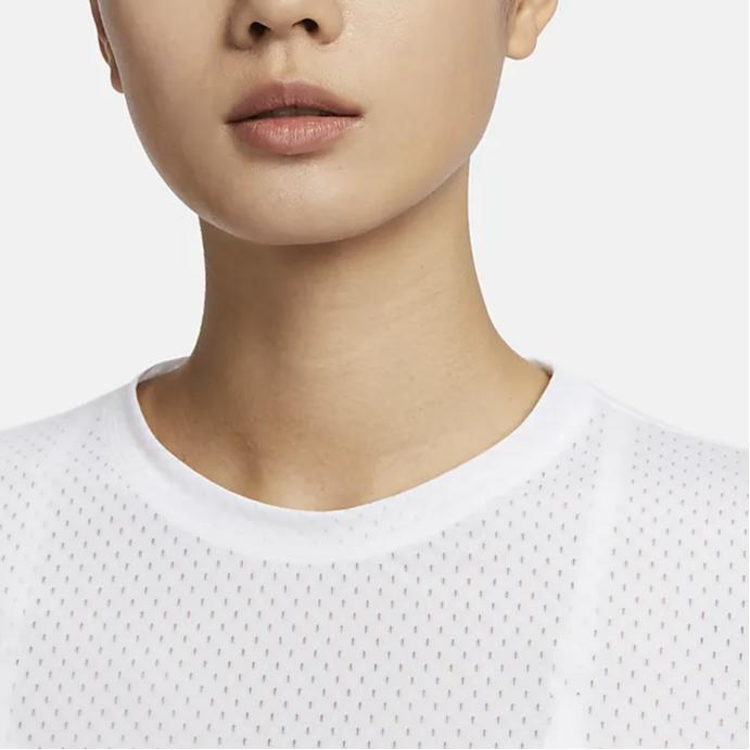 New Nike One Classic Breathable Women's Dri-FIT Short-Sleeve Top White FN4118-100