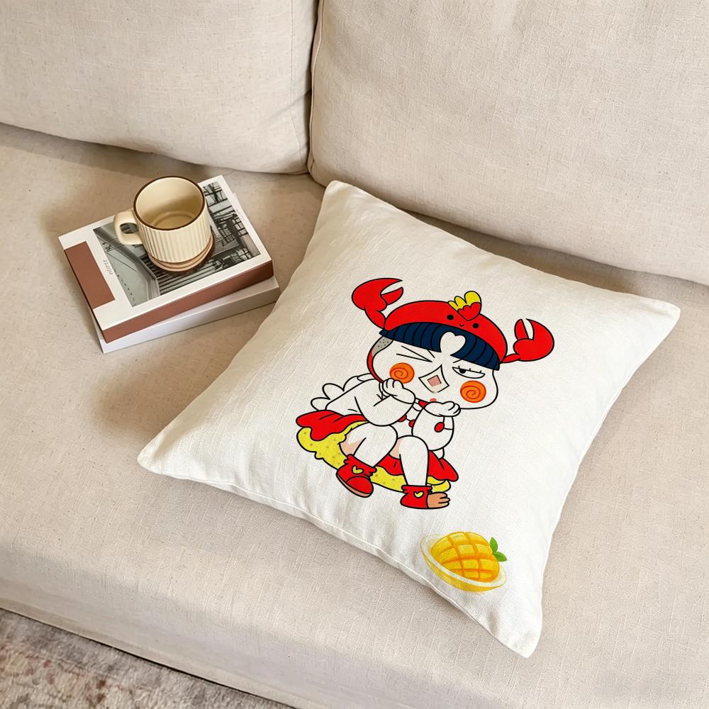 Samyang Buldak Chicken Ramen Cushion Cover Fabric Soft Furnishing,Pillowcase, Cushion Cover, Sofa Pillow, Home Decoration