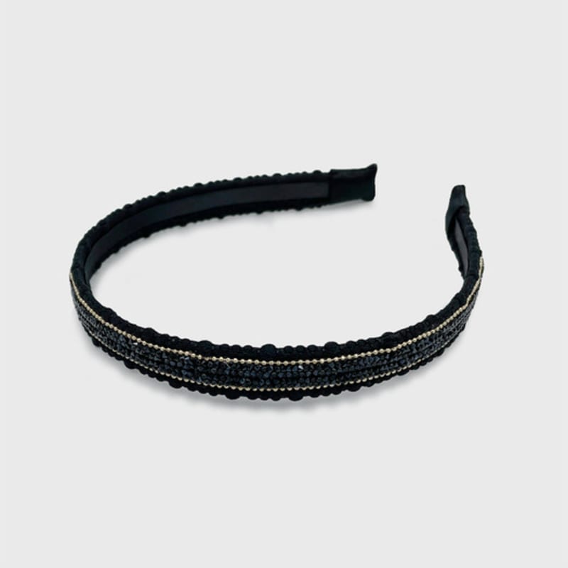 Jean Paul Clarisse Crystal Black Lace Hairband JP-22-178HB