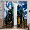 Tractor Farm 3D Printed Curtains Industrial Style Polyester Fiber Curtains Living Room Bedroom Kitchen Decorative Curtains 2PCS