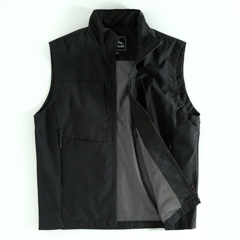 Export New Arrival Outdoor Multi-Functional Men Casual Stand Collar Workwear Multi-Pocket OEM Goods Vest Vest Fall and Winter Waistcoat