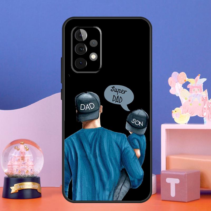 Super Dad Mom Baby Girl Twin Case For Samsung Galaxy A55 A16 A26 A36 A56 A54 A34 A14 A15 A35 A52 A12 A32 A13 A33 A53 A17