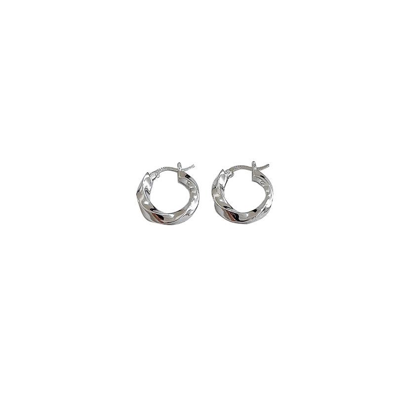 Xintaixi Sterling Silver Twisted Hoop Earrings - Elegant, Versatile, and Exquisite for Women