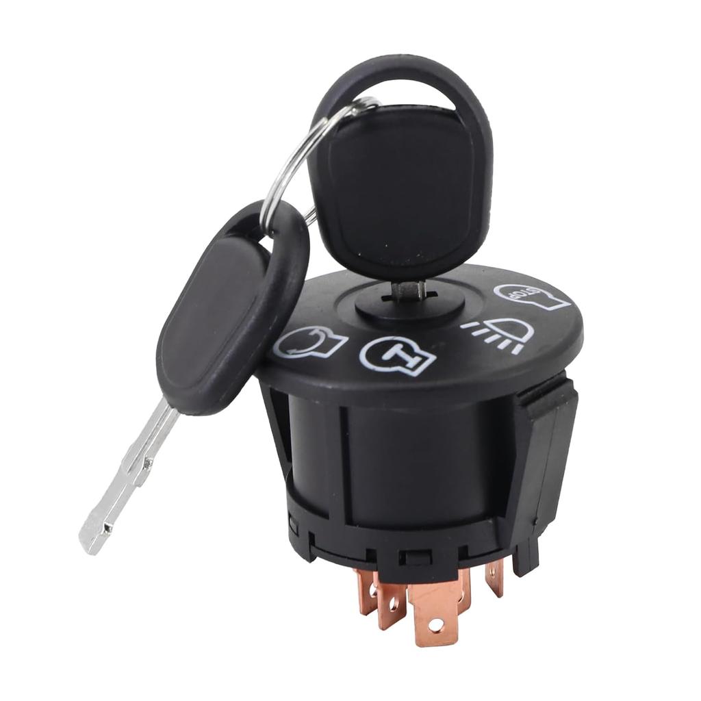 Starter Ignition Switch w/Keys for John Deere L100 L105 L107 L108 L110 L111 L118 L120 L130 125 135 145 155c 190c G110 Tractor Riding Mowers - 4 Key