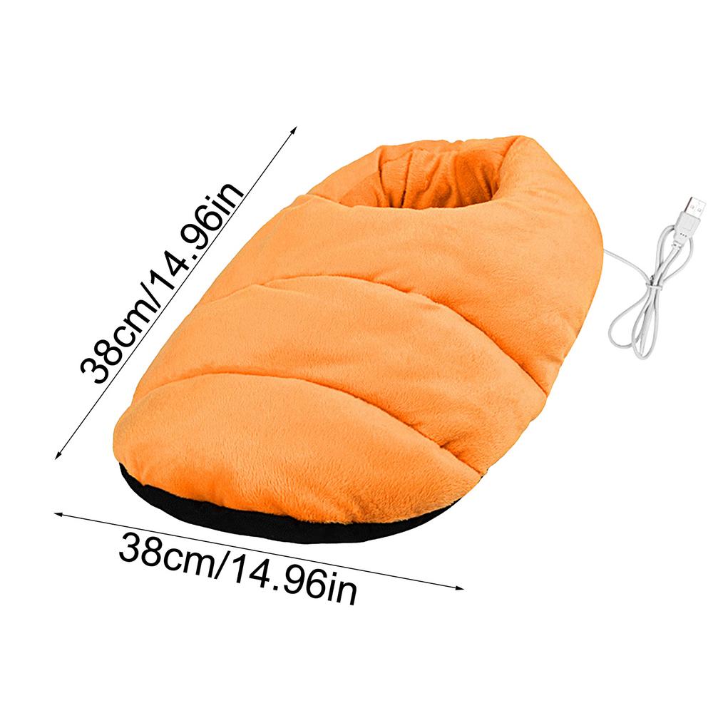 Electric Warmer For Feet USB Rapid Heating Pad For Feet Washable Foot Warmer Slippers Soft Cozy Foot Heat Wrap Winter Foot Pad